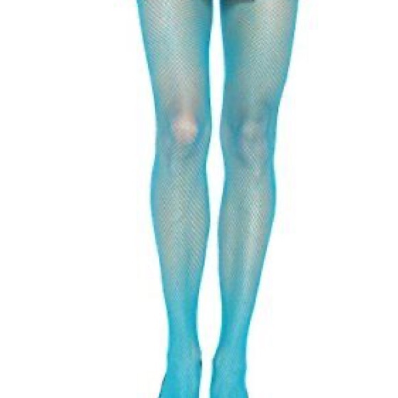 Tights, Teal Gothic Fishnet - Picture 1 of 5